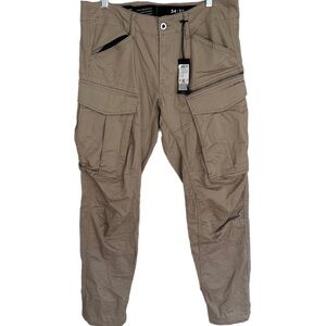 G Star Raw ROVIC ZIP 3D REGULAR TAPERED 34/32 Dune Tan Twill New